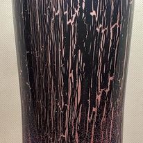 20 oz Pink Crackle Glitter Skull Tumbler