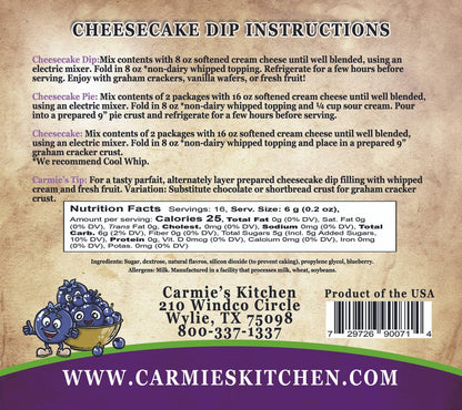 Wild Blueberry Cheesecake Dip Mix