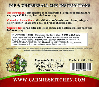 Dill Pickle Dip & Cheeseball Mix