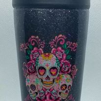 16 oz Glitter Skull Trio